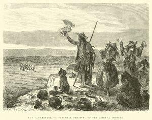 The Cacharpari, or farewell festival of the Quichua Indians by Edouard Riou
